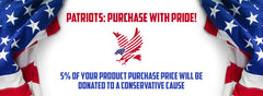 5% Of All Product Proceeds Donated To Conservative Backed Causes